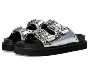 �i�C���E�F�X�g ���f�B�[�X �V���[�Y �T���_�� Nine West Eleny Silver Python �V���o�[