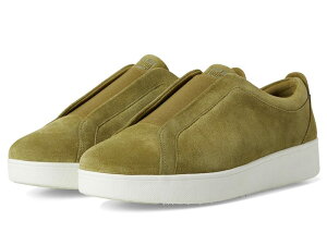 tBbgtbv fB[X V[Y Xj[J[ U[ FitFlop Rally Elastic Suede Slip-On Sneakers Khaki Green Mix
