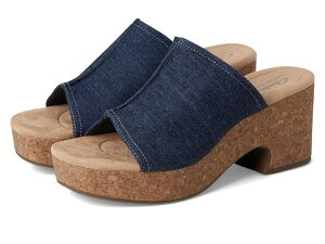 N[NX fB[X V[Y q[ Clarks Nerisa Vine Dark Denim Textile fj