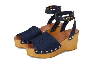 ���C�h�E�F�� ���f�B�[�X �V���[�Y �q�[�� Madewell Holland Clog Dark Denim Multi �f�j��