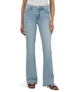 �J�b�g�t�����U�N���X ���f�B�[�X �{�g���X �J�W���A���p���c KUT from the Kloth Ana High-Rise Fab Ab Flare-Baby Dn All Over Fun
