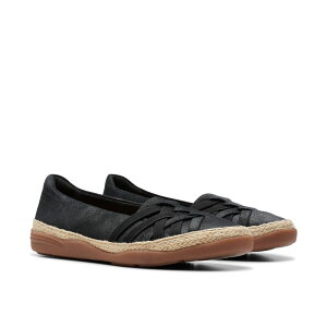 N[NX fB[X V[Y T_ Clarks Elaina Petal Black Suede ubN