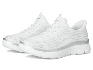 XPb`[Y fB[X V[Y Xj[J[ vXTCY SKECHERS Summits Plus Hands Free Slip-INS White Silver zCg