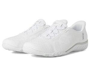 XPb`[Y fB[X V[Y Xj[J[ jbg SKECHERS Breathe Easy - Knitty Waves Hands Free Slip-Ins White zCg