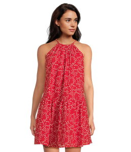 ���C�h�E�F�� ���f�B�[�X �g�b�v�X �����s�[�X �~�j�����s�[�X �~�j �R�b�g�� Madewell Aubriella Mini Dress - Cotton Viscose Festival Red ���b�h