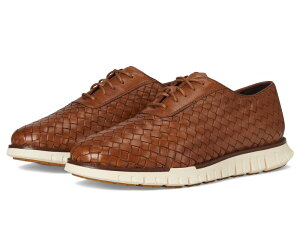 R[n[ Y V[Y IbNXtH[h Cole Haan Zerogrand Remastered Woven Oxford British Tan/Dark Natural/Ivory