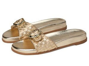 �W���b�N���W���[�X ���f�B�[�X �V���[�Y �T���_�� �g�[�� ���U�[ Jack Rogers Essex Slide - Embossed Metallic Leather Jacks Platinum ���^���b�N