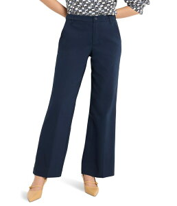 �j�b�N�v���X�]�[�C ���f�B�[�X �{�g���X �J�W���A���p���c �R�b�g�� NIC+ZOE 31 Seasonless Cotton Wide-Leg Trousers Dark Indigo �C���f�B�S