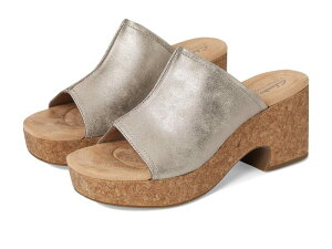 N[NX fB[X V[Y q[ Clarks Nerisa Vine Taupe Metallic Synthetic g[v