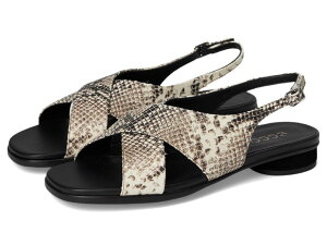 GR[ fB[X V[Y T_ ECCO Sculpted Alba 25 Slingback Sandal Dark Clay Snake Print