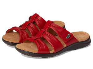 N[NX fB[X V[Y T_ Clarks Kitly Slide Cherry Red Leather bh