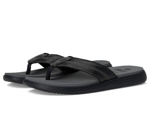 WXgAh}[tB[ Y V[Y T_ Johnston & Murphy Upton Flip Flop Black Full Grain ubN