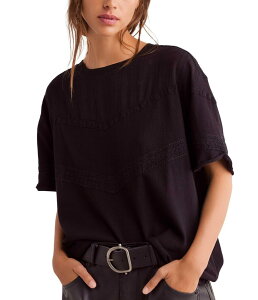 �t���[�s�[�v�� ���f�B�[�X �g�b�v�X �V���c T�V���c Free People Dorothy Tee Black �u���b�N