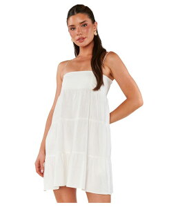 �E�~�[���A���[�� ���f�B�[�X �g�b�v�X �����s�[�X �~�j�����s�[�X �~�j Show Me Your Mumu Ooo Mini Dress White Linen �z���C�g