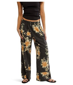 �t���[�s�[�v�� ���f�B�[�X �{�g���X �J�W���A���p���c �v�����g ���l�� Free People Days End Printed Linen Pu Washed Black Combo/Floral �u���b�N
