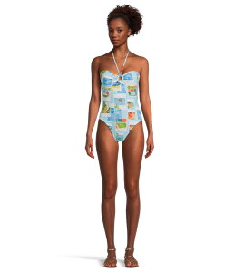yz V[tH[ fB[X ㉺Zbg  Sunset Bandeau One-Piece Turquoise