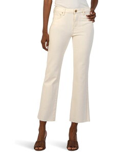 �J�b�g�t�����U�N���X ���f�B�[�X �{�g���X �f�j���p���c �v�` �A���N�� KUT from the Kloth Petite Kelsey High-Rise Ankle Flare With Raw Hem in Ecru Ecru �G�N����