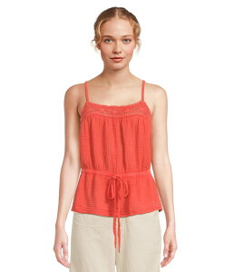�}�C�P���X�^�[�Y ���f�B�[�X �g�b�v�X �V���c Michael Stars Dahlia Waist Tie Tank Persimmon