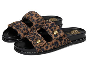 ���B���X�J���[�g ���f�B�[�X �V���[�Y �T���_�� �L���e�B���O Vince Camuto Graysin Quilted Double Band Slide Sandals Camel �L������