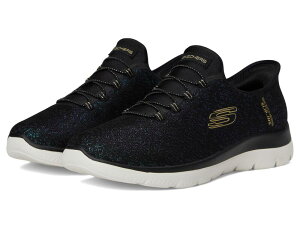 XPb`[Y fB[X V[Y Xj[J[ SKECHERS Summits-Lunar Glow Hands Free Slip-Ins Black Gold ubN