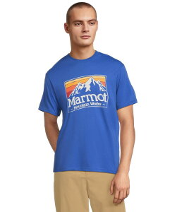 �}�[���b�g �����Y �g�b�v�X �V���c T�V���c Marmot MMW Gradient Tee Short Sleeve Trail Blue �u���[