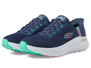 XPb`[Y fB[X V[Y Xj[J[ SKECHERS Arch Fit 2.0 Easy Chic Hands Free Slip-Ins Navy Turquoise lCr[