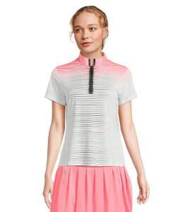�W���C�~�[�T�h�b�N ���f�B�[�X �g�b�v�X �V���c �v�����g Jamie Sadock Flux Print Short Sleeve Top Flamingo Pink �s���N