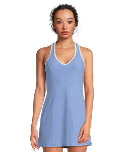 �r�����h���K ���f�B�[�X �g�b�v�X �����s�[�X Beyond Yoga Spacedye Starting Line Dress Flower Blue Heather �w�U�[