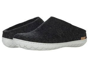 OIvX Y V[Y T_ E[n Charcoal/Grey Rubber Glerups Wool Slip-On Rubber Outsole