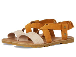 �\���� ���f�B�[�X �V���[�Y �T���_�� SOREL Ella? III Crisscross Sandals Pearlescent/Canyon Gold �S�[���h
