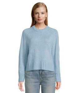 �����s�[ ���f�B�[�X �A�E�^�[ �j�b�g�E�Z�[�^�[ �N���[�l�b�N Lilla P Saddle Sleeve Crew Neck Sweater Mystic Blue �u���[