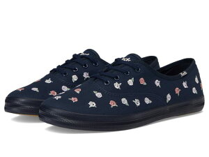 PbY fB[X V[Y Xj[J[ [X Keds Champion Canvas Lace Up Navy/Pink Rose Embroidery lCr[