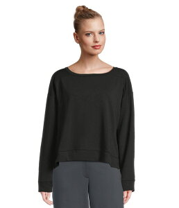 �G�C���[���t�B�b�V���[ ���f�B�[�X �g�b�v�X �V���c �p�C�� Eileen Fisher Garment Dyed Terry Ballet Neck Box Top Black �u���b�N