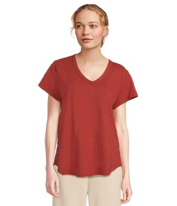 ���b�h�h�b�N ���f�B�[�X �g�b�v�X �V���c V�l�b�N T�V���c Mod-o-doc V-neck Short Sleeve Tee With Curved Hem Spiced Cider