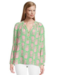�����[�s�����b�c�@�[ ���f�B�[�X �g�b�v�X �V���c Lilly Pulitzer Elsa Top Fauna Green Party Like A Pineapple �O���[��
