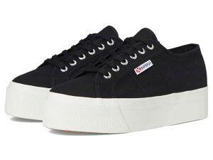 �X�y���K �����Y �V���[�Y �X�j�[�J�[ �v���b�g�t�H�[�� Superga 2790 Platform Black/F White �z���C�g