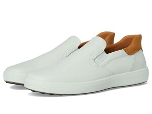 �G�R�[ �����Y �V���[�Y �X�j�[�J�[ ECCO Soft 7 Easy Slip On Sneaker White/Lion �z���C�g