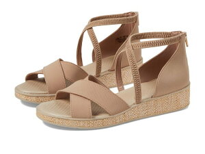 rW[Y fB[X V[Y T_ Bzees Bali Sand Strappy Wedge Sandals Walnut Brown uE