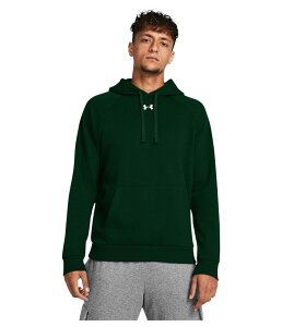 A_[A[}[ Y AE^[ p[J[EXEFbg t[X p[J[ Under Armour Rival Fleece Hoodie Forest Green/White 1 zCg
