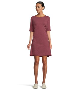 ���b�h�h�b�N ���f�B�[�X �g�b�v�X �����s�[�X Mod-o-doc Elbow Sleeve Below The Knee Shirred Dress Zinfandel