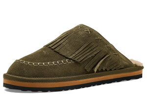 �t���[�s�[�v�� ���f�B�[�X �V���[�Y �T���_�� �t�����W Free People Fallon Fringe Mules Military Olive Suede �I���[�u