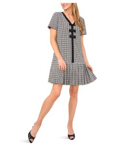 �Z�Z ���f�B�[�X �g�b�v�X �����s�[�X �v���[�c CeCe Pleated Box Combo Bow Dress Rich Black �u���b�N