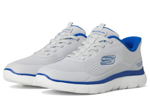 �X�P�b�`���[�Y �����Y �V���[�Y �X�j�[�J�[ SKECHERS Summits Leyter Hands Free Slip-in Gray/Blue �O���[