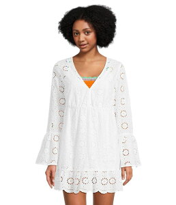 �r�[�`���C�I�b�g ���f�B�[�X �g�b�v�X �����s�[�X Beach Riot Delaney Dress White Magnolia Eyelet �z���C�g