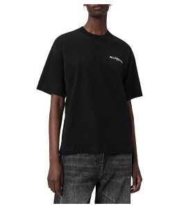 �I�[���Z�C���c ���f�B�[�X �g�b�v�X �V���c AllSaints Ania Etta Tee Black �u���b�N