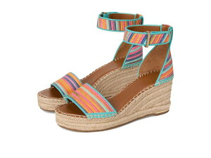 �t�����R�T���g ���f�B�[�X �V���[�Y �q�[�� �T���_�� Franco Sarto Clemens Raffia Espadrille Wedge Heel Sandals Multi �}���`�J���[
