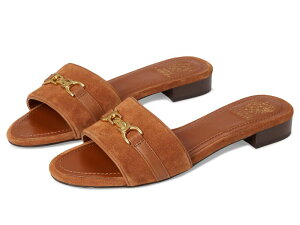 ���B���X�J���[�g ���f�B�[�X �V���[�Y �q�[�� �T���_�� �}�L�V Vince Camuto Maxine Banded Buckle Slide Sandals Caramello