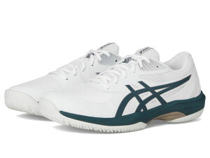 AVbNX Y V[Y Xj[J[ ASICS Game FF Tennishoes White/Saxon Green zCg