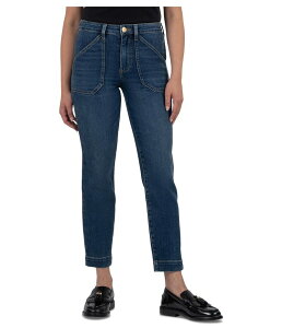 �J�b�g�t�����U�N���X ���f�B�[�X �{�g���X �f�j���p���c �X�g���[�g KUT from the Kloth Reese High Rise Straight Leg-Front Pork Chopockets Intertwinded