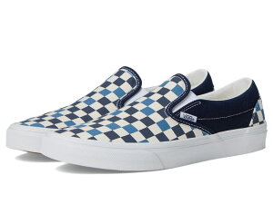 �o���Y �����Y �V���[�Y �X�j�[�J�[ Vans Classic Slip-On Checkerboard Tri-Tone Check Navy �l�C�r�[
